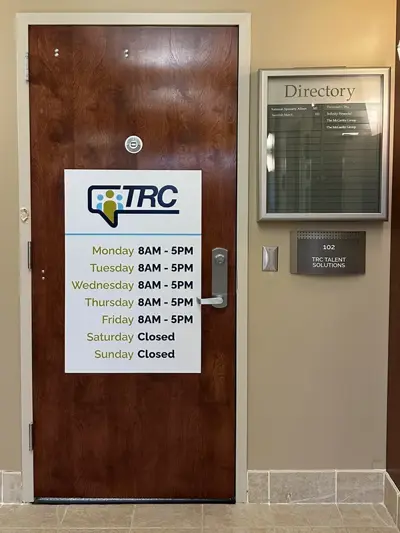 Business Hours Signage & Store Hours Graphics Photo